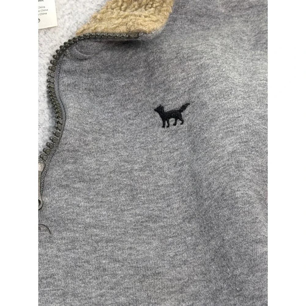 Carters Toddler Boys 5T Gray Quarter Zip Sherpa Fleece Pullover Sweater 28411413